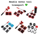 Kit de Déménagement de Meubles Facile – Levier et 4 Roulettes de Transport pour Objets Lourds – Image 3