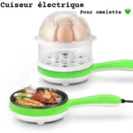 Cuiseur à Œufs Électrique 2-en-1 et Omelette – Préparations Faciles et Rapides – Image 2
