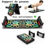 Support de Pousse (Push-Up Board) Pliable Multifonctionnel – Entraînement Complet du Haut du Corps à Domicile – Image 2