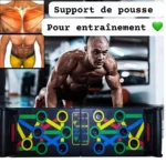 Support de Pousse (Push-Up Board) Pliable Multifonctionnel – Entraînement Complet du Haut du Corps à Domicile – Image 3