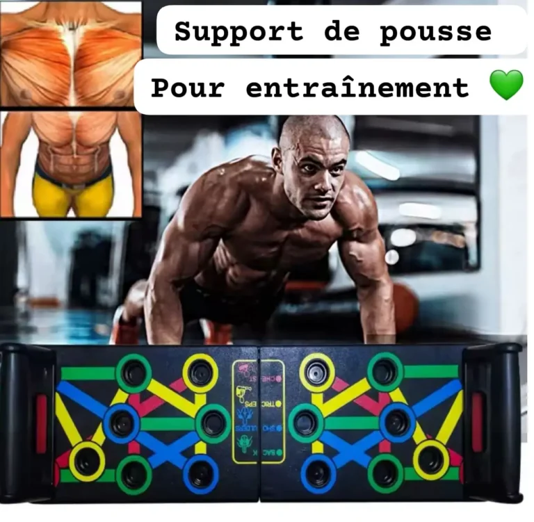 Support de Pousse (Push-Up Board) Pliable Multifonctionnel – Entraînement Complet du Haut du Corps à Domicile – Image 3
