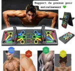 Support de Pousse (Push-Up Board) Pliable Multifonctionnel – Entraînement Complet du Haut du Corps à Domicile – Image 4