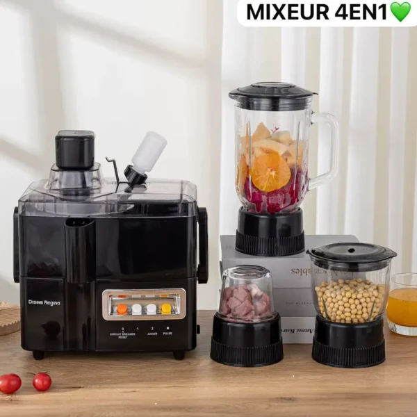 RAF 4-en-1 Robot Culinaire Multifonctionnel, Centrifugeuse, Mixeur, Hachoir et Moulin à Épices – Révolutionnez Votre Cuisine – Image 3