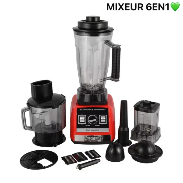 Mixeur Multi-Usages BARDEFUS 6-en-1 BF-5012, Blender, Hachoir, Moulin et plus – 9500W pour une Puissance Inégalée – Image 3
