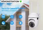Caméra de Sécurité Extérieure HD 1080P à 360° avec Audio Bidirectionnel et Vision Nocturne – Surveillance 24/7 et Connectivité Wi-Fi – Image 2