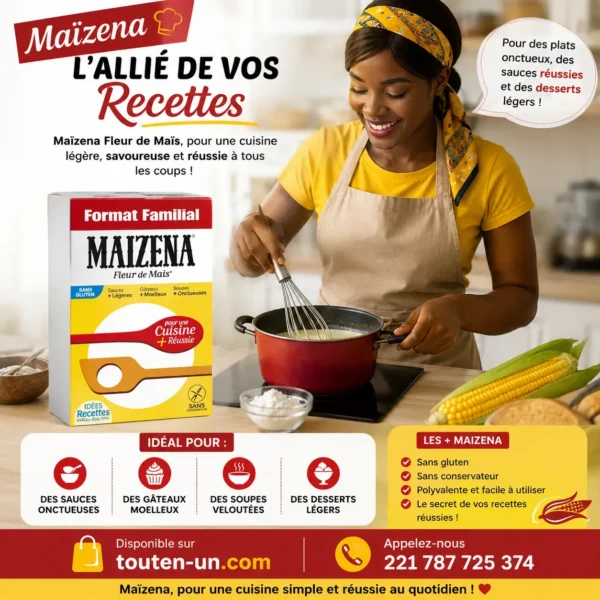 Maïzena Fleur de Maïs – Épaississant Naturel Sans Gluten pour Sauces, Gâteaux et Soupes | 400g – Image 2