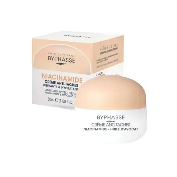 Byphasseniacinamide-600x600 Byphasse – Crème Illuminatrice Visage Vitamine C & Vitamine E, Soin Antioxydant, Revitalisant & Éclat, 50 ml – Tous Types de Peau – Image 1