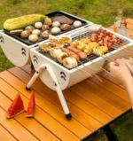 Barbecue Four Portable Pliable – Mini Grill de Table Multifonction pour Camping, Jardin et Cuisine Extérieure – Image 4