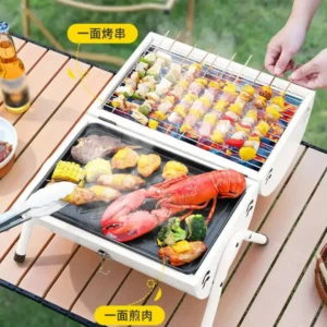 Barbecue Four Portable Pliable – Mini Grill de Table Multifonction pour Camping, Jardin et Cuisine Extérieure