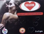 Degerr Oral Jelly 100 mg – Gel Oral Stimulant & Booster de Vitalité Masculine, Améliore la puissance sexuelle, (Saveur Fraise, Boîte de 5 Sachets x 5g)