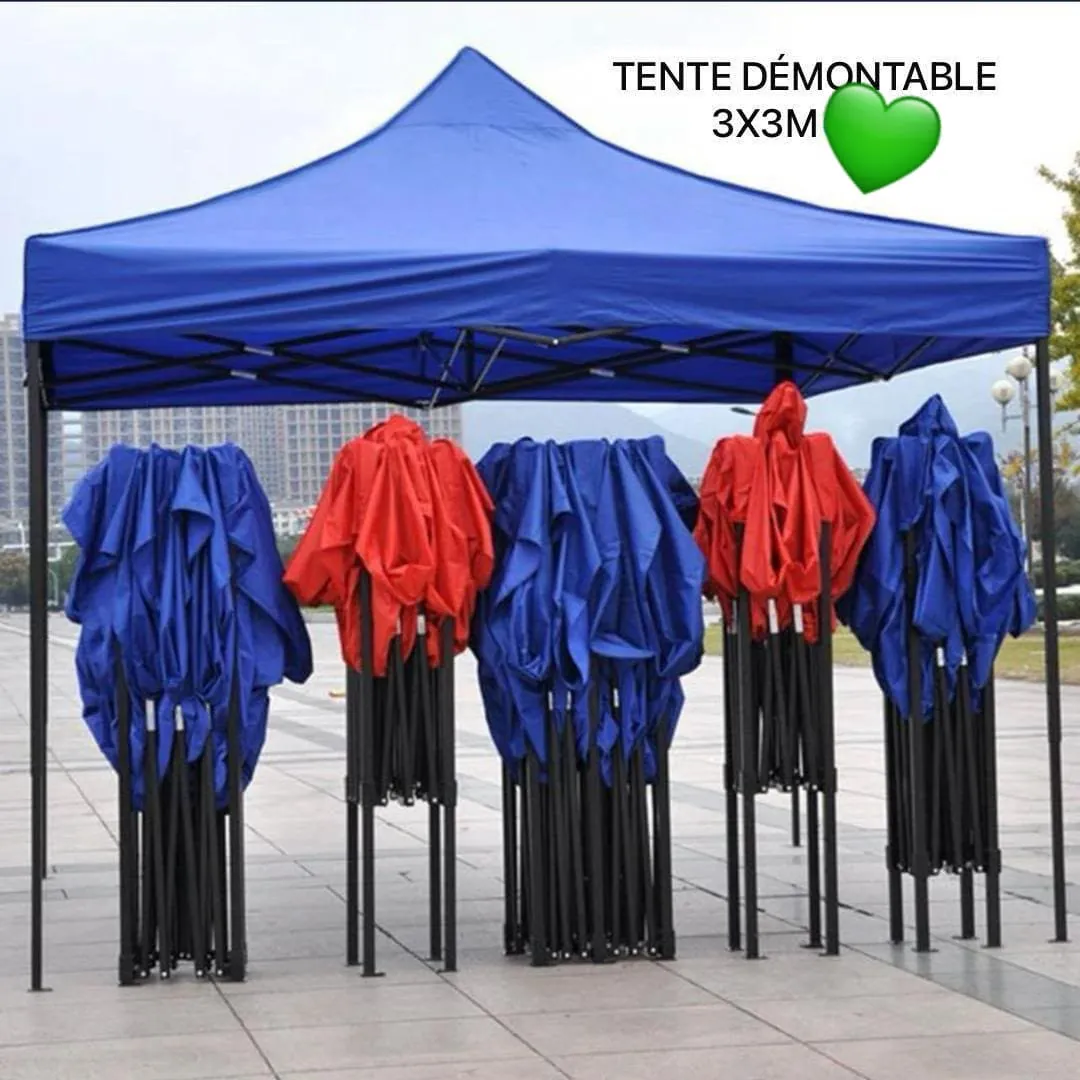 WhatsApp Image 2026-08-20 at 19.26.44 Tente Démontable Pliante 3x3m (Barnum / Tonnelle de Jardin) – Structure Métallique Robuste & Toile Impermeable pour Événements et Marchés – Image 1