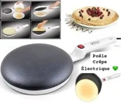Crêpière Électrique Portable Sinbo – Poêle Antiadhésive Inverse Immersive avec Plat à Pâte Inclus