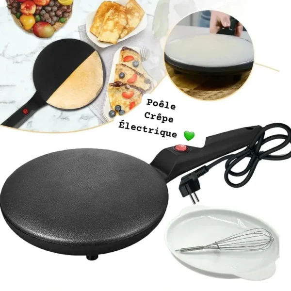Crêpière Électrique Portable Sinbo – Poêle Antiadhésive Inverse Immersive avec Plat à Pâte Inclus – Image 3