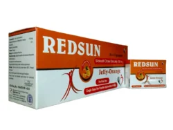 Redsun Gelée Orale Citrate de Sildénafil 100 mg, performance sexuelle – Stimulant & Booster de Vitalité Masculine (Saveur Orange, Boîte de 4 Sachets x 5g)