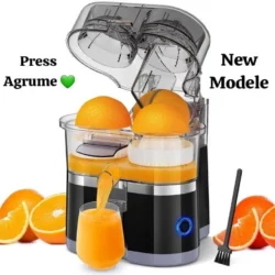 Presse-Agrumes Électrique Double Tête NOUVEAU MODÈLE – Extracteur de Jus Automatique Rapide